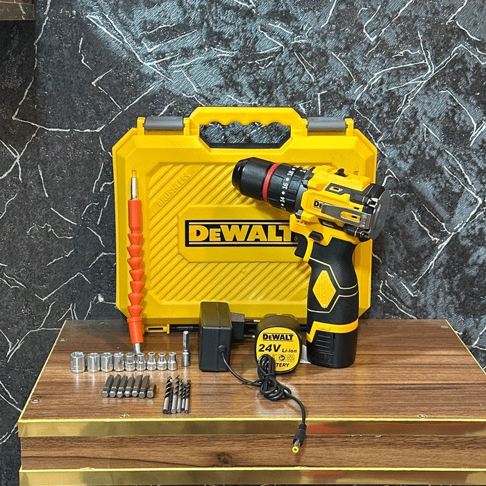 دریل شارژی دیوالت 24 ولت مدل dewalt.brushless-24v موتور براشلس